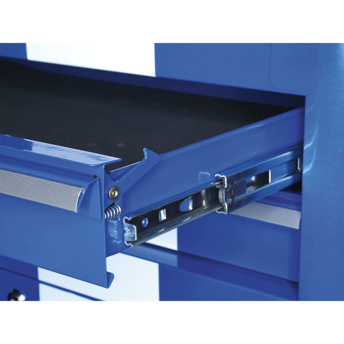Sealey Rollcab 4 Drawer Retro Style Blue with White Stripes AP28204BWS