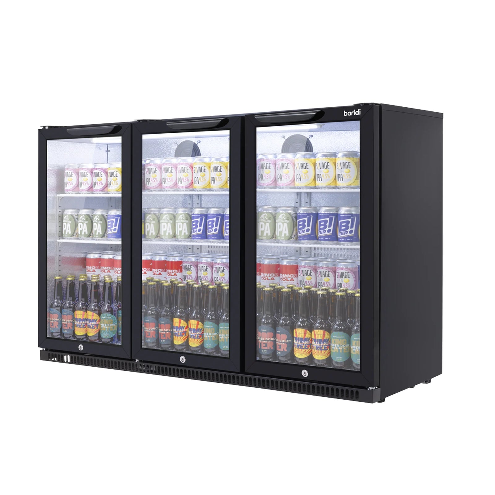 Baridi Back Bar Drinks Fridge Cooler DH336 307L Black