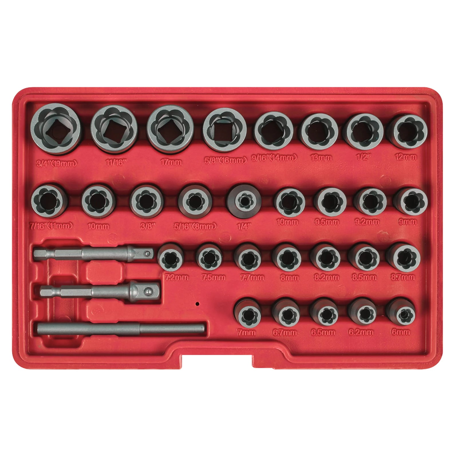Sealey Slim Design Bolt & Nut Extractor Set 32 Piece