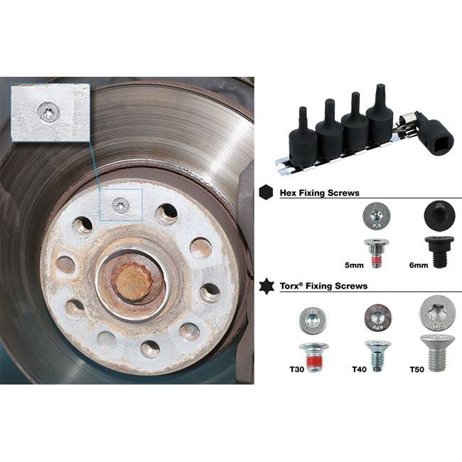 Laser Brake Fixing Impact Bit Set 3/8"D 8286