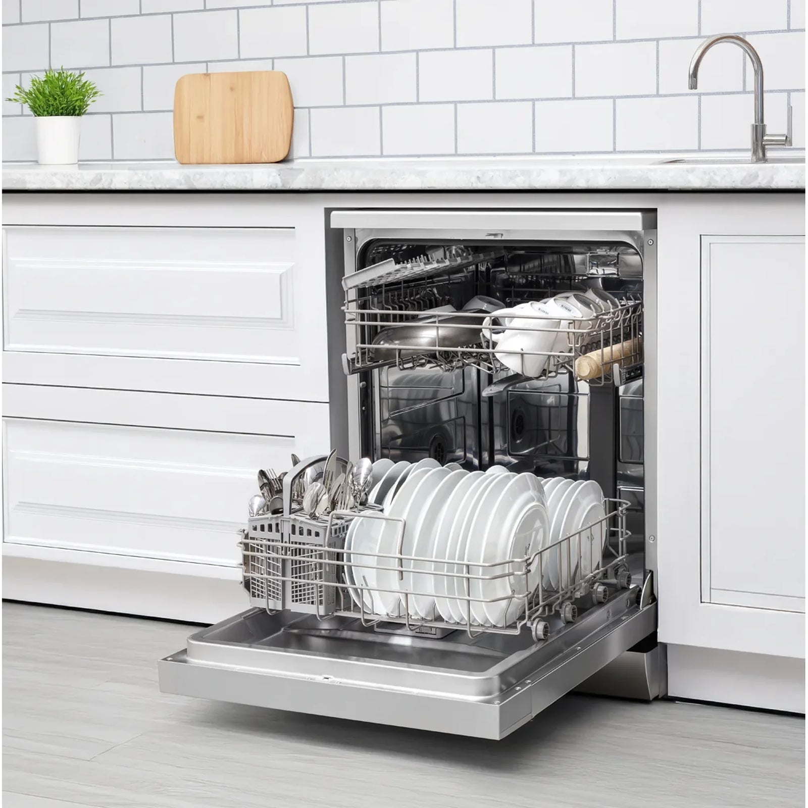 Baridi Freestanding Dishwasher DH280 60cm 13 Place Settings Silver