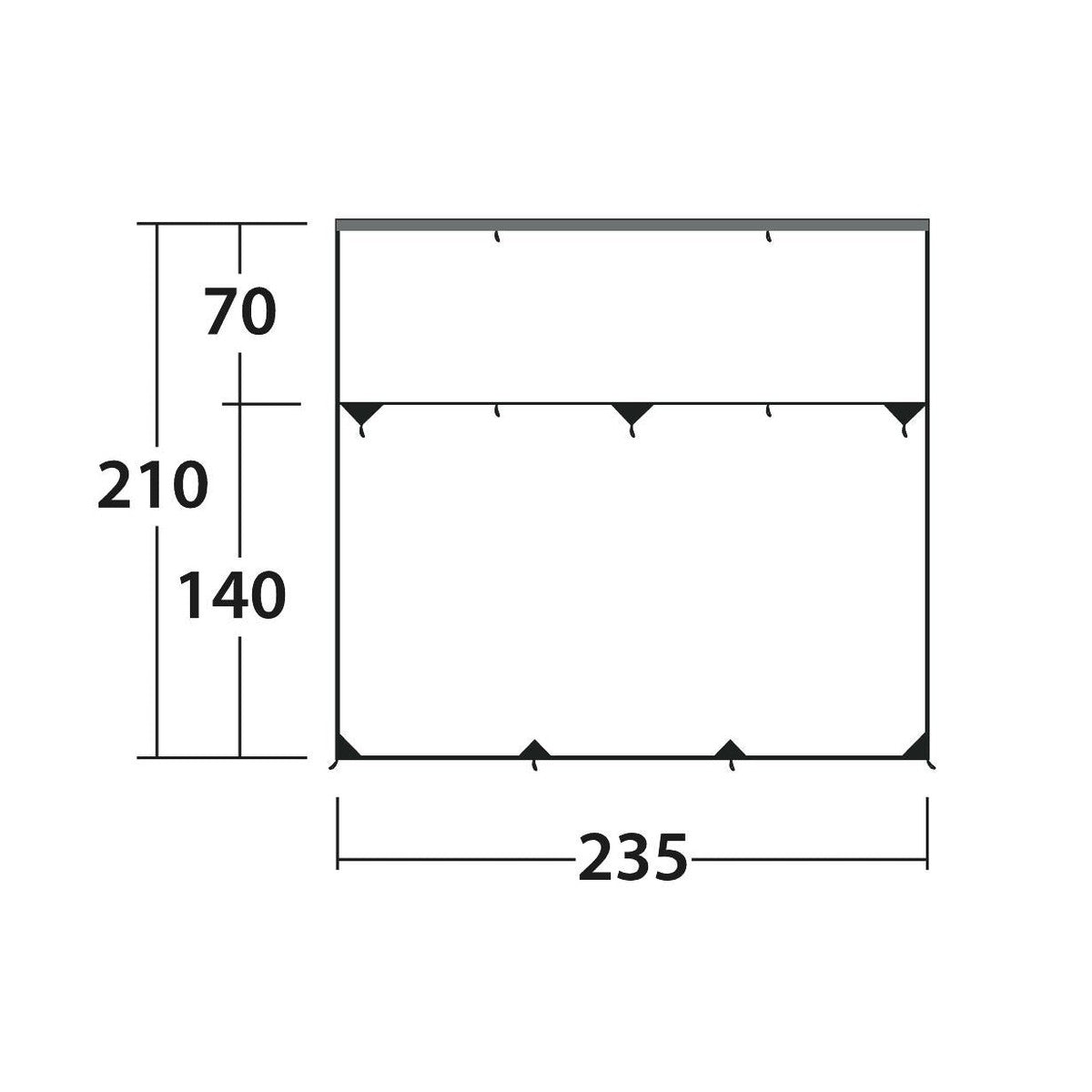 Outwell Hillcrest Campervan Cassette Awning Front Shelter Sun Shade