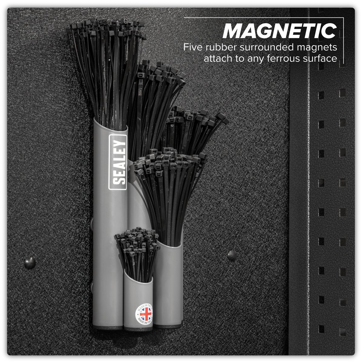 Sealey Large Magnetic Cable Tie Holder APCTHGXL Grey