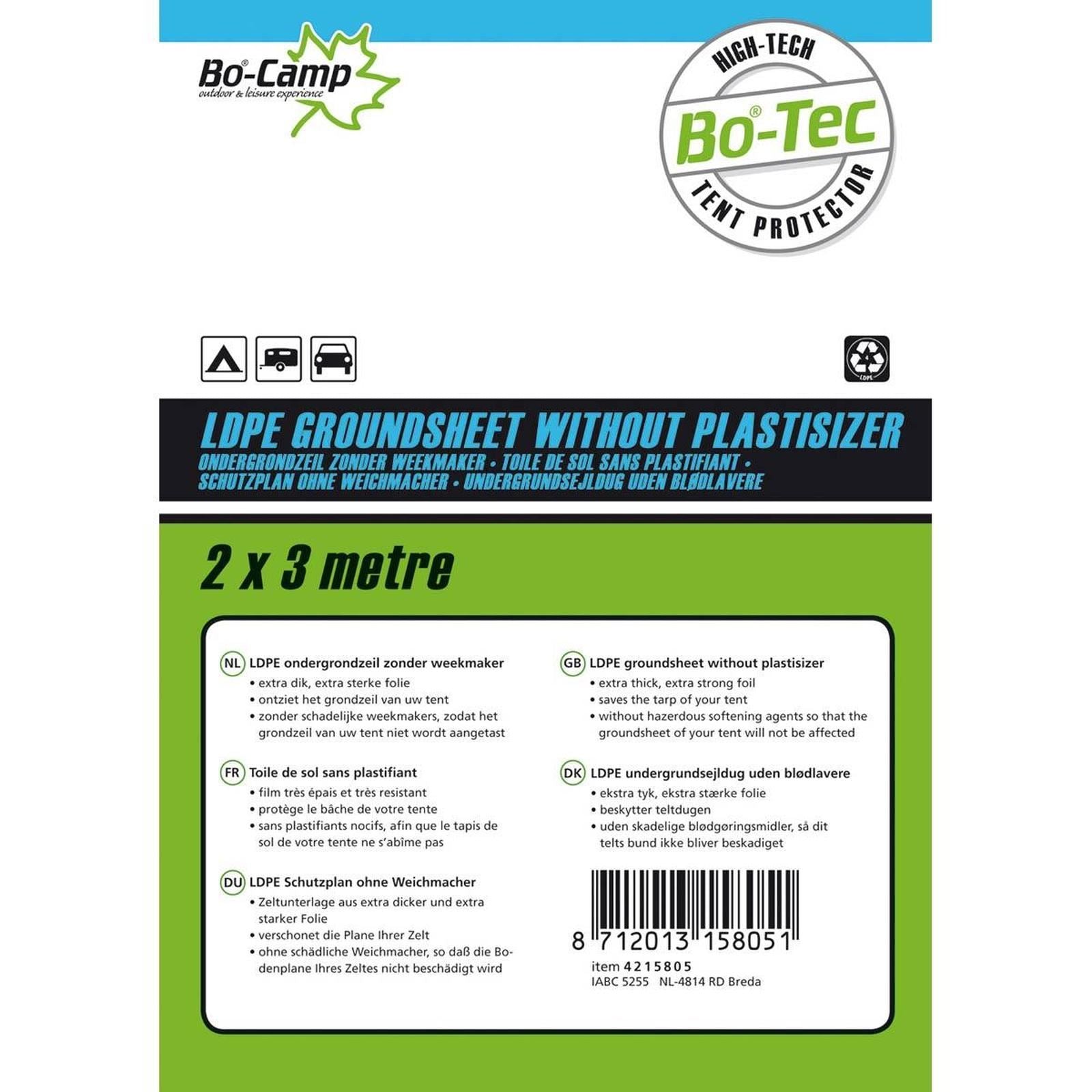 Bo-Camp Groundsheet without Plasticizer Transparent 3x2 Metres