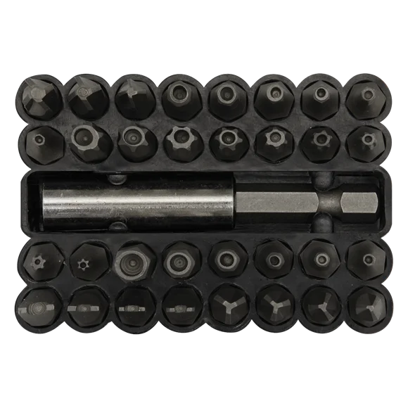 Sealey Security Bit & Magnetic Adaptor Set 33pc AK614