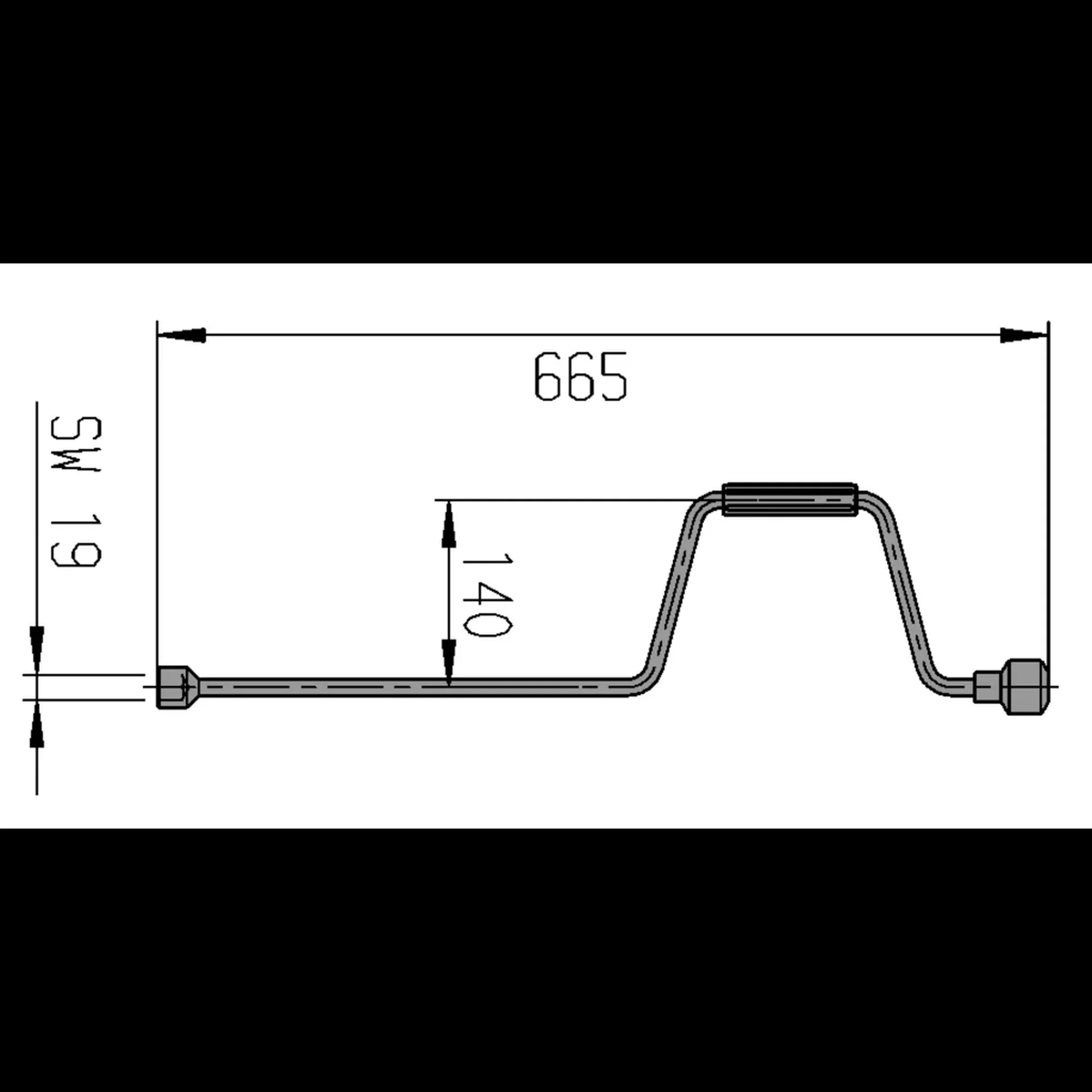 AL-KO Steady Brace for Corner Steadies 665mm Length