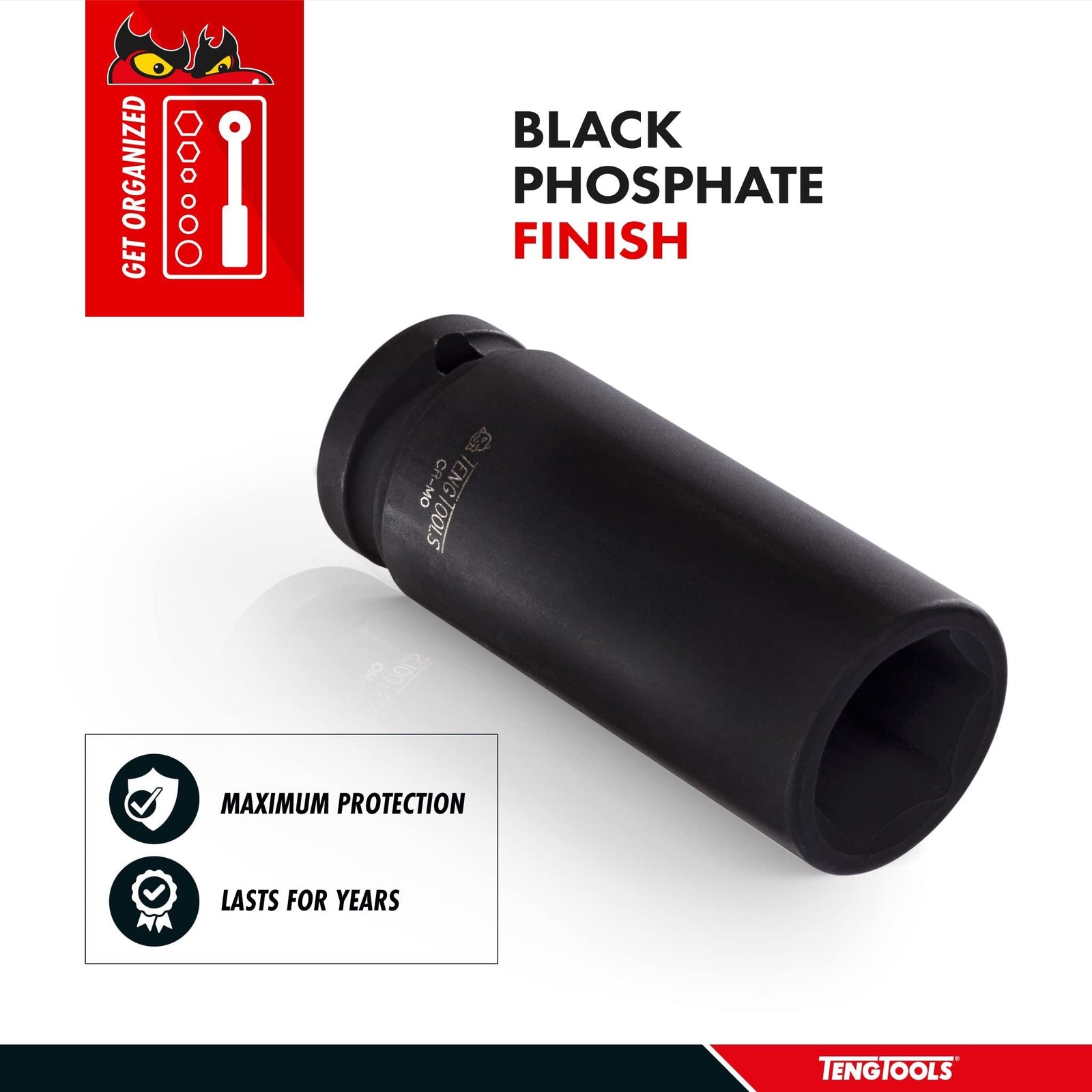 Teng Tools 1/2" Deep Impact Socket DIN AF 13/16"