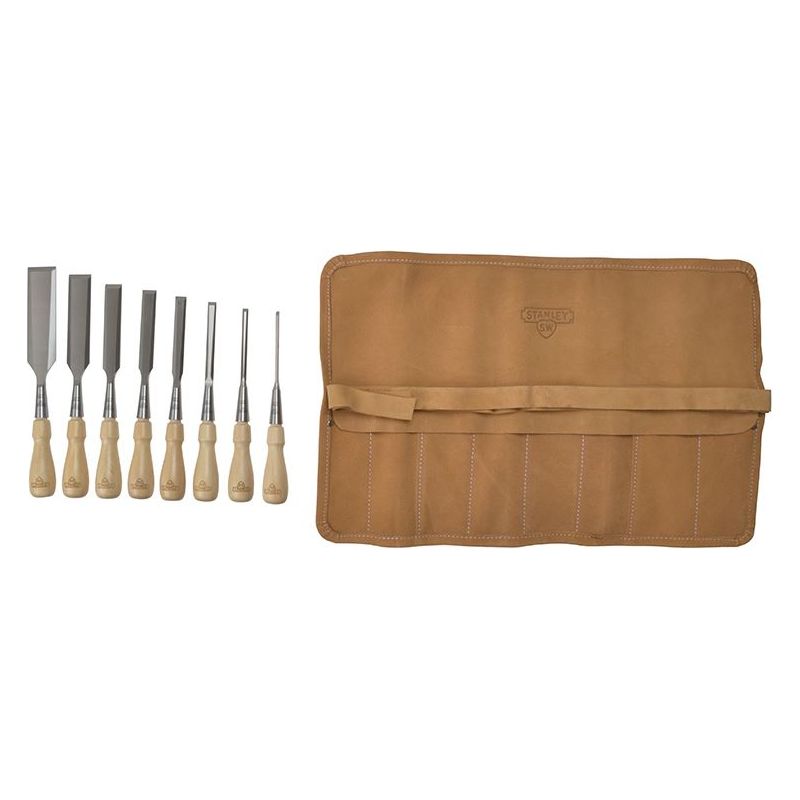 Stanley® Hand Tools Sweetheart Socket Chisel Set, 8 Piece: 3 6 8 12 15 18 25 & 32mm