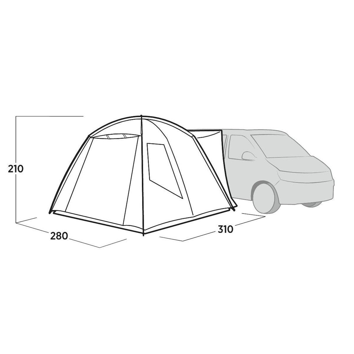 Easy Camp Utne Driveaway Awning Campervan Low (180-200cm)