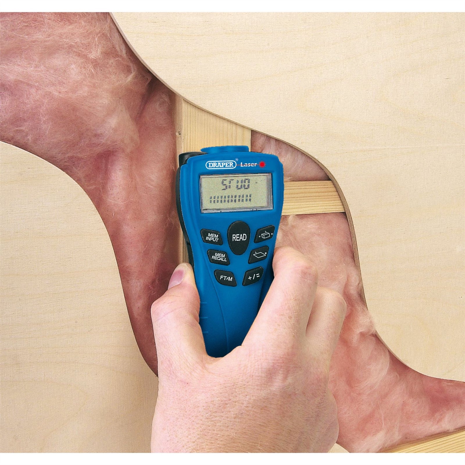 Draper Distance Measure/Stud Detector with Laser Pointer 88988