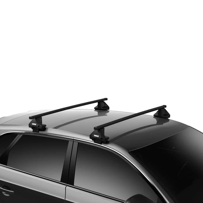 Thule SquareBar Evo Roof Bars Black fits Volkswagen Virtus 2018- 4 doors with Normal Roof
