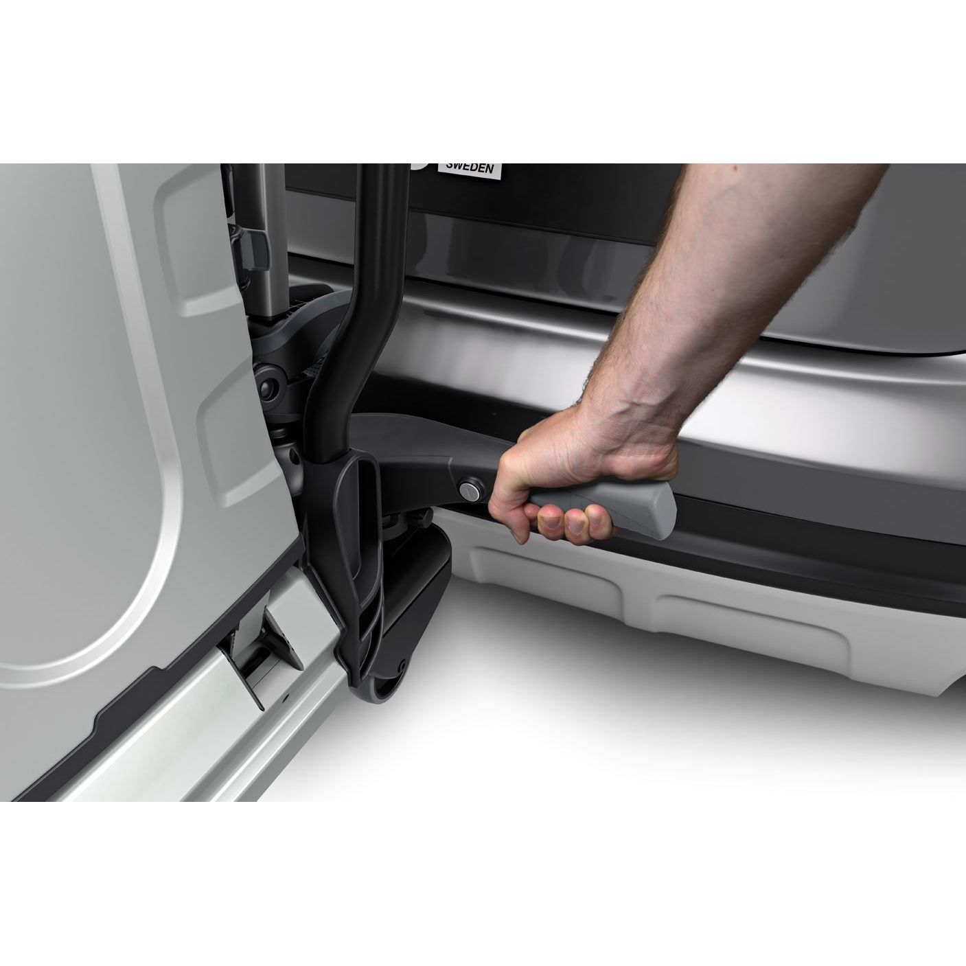 Thule EasyFold XT three-bike platform towbar bike rack black/aluminium Towbar Bike Rack