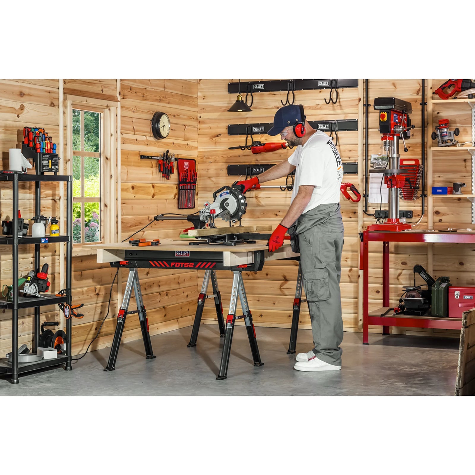 Sealey Adjustable Sawhorse Set 2 Piece 590kg Capacity