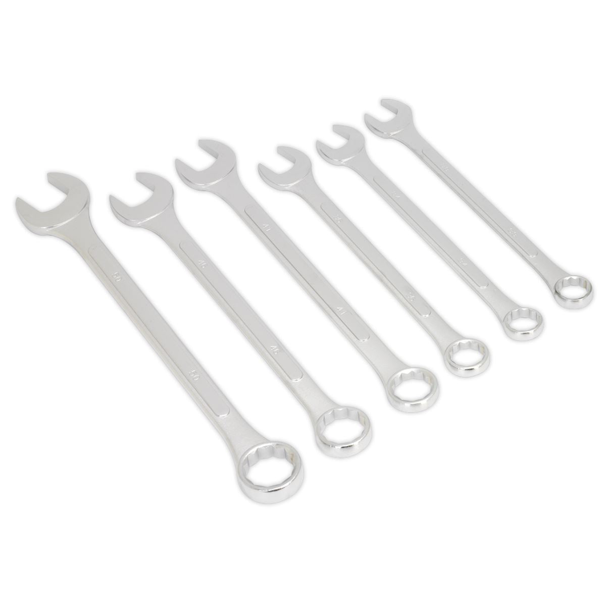 Sealey Combination Spanner Set 6pc Super Jumbo Metric