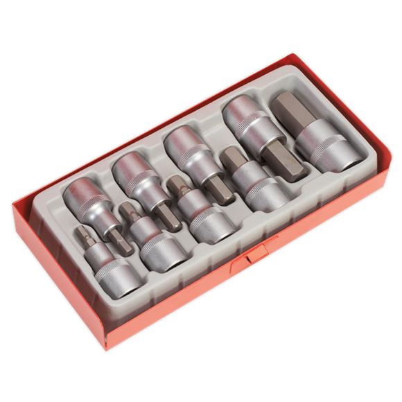 HEX SOCKET BIT SET 9PC 1/2inchSQ DRIVE