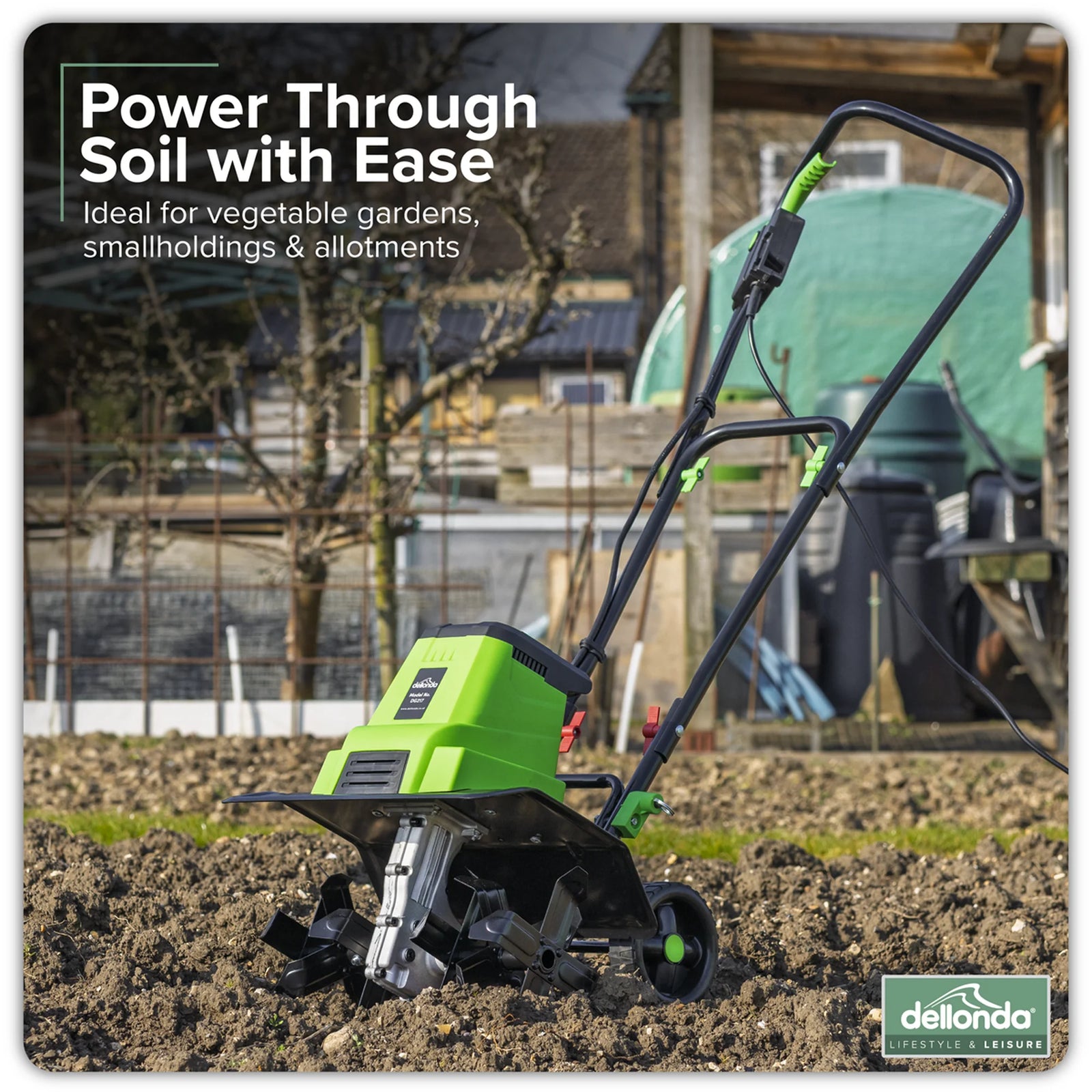 Dellonda Electric Tiller DG217 1500W 40cm Cutting Width