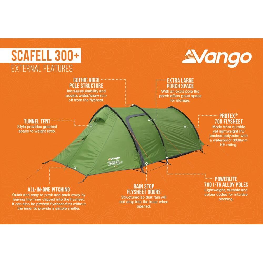Vango Scafell 300 Plus Tent Pamir Green
