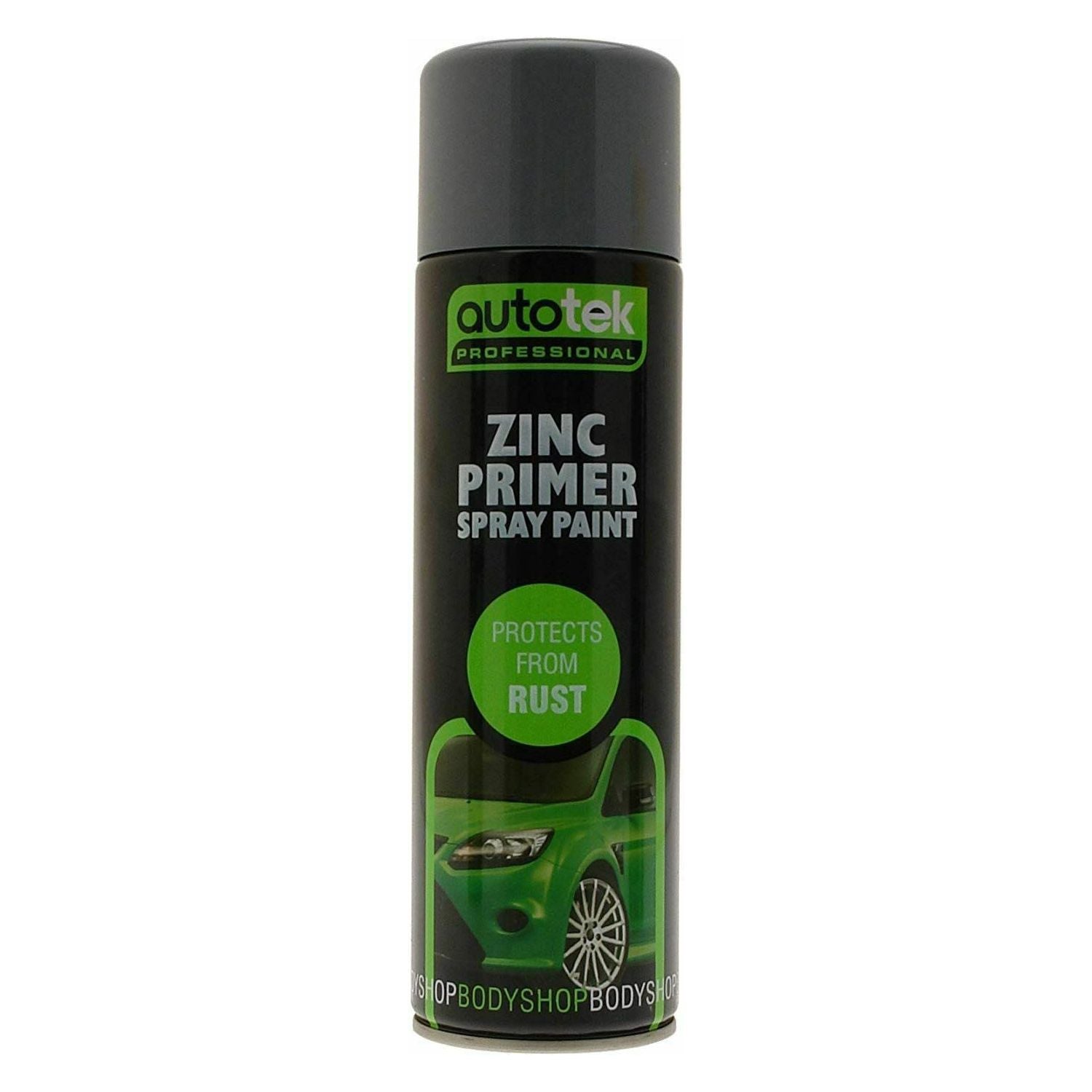 2x Autotek Professional Zinc Primer 500ml Spray Paint High Coverage