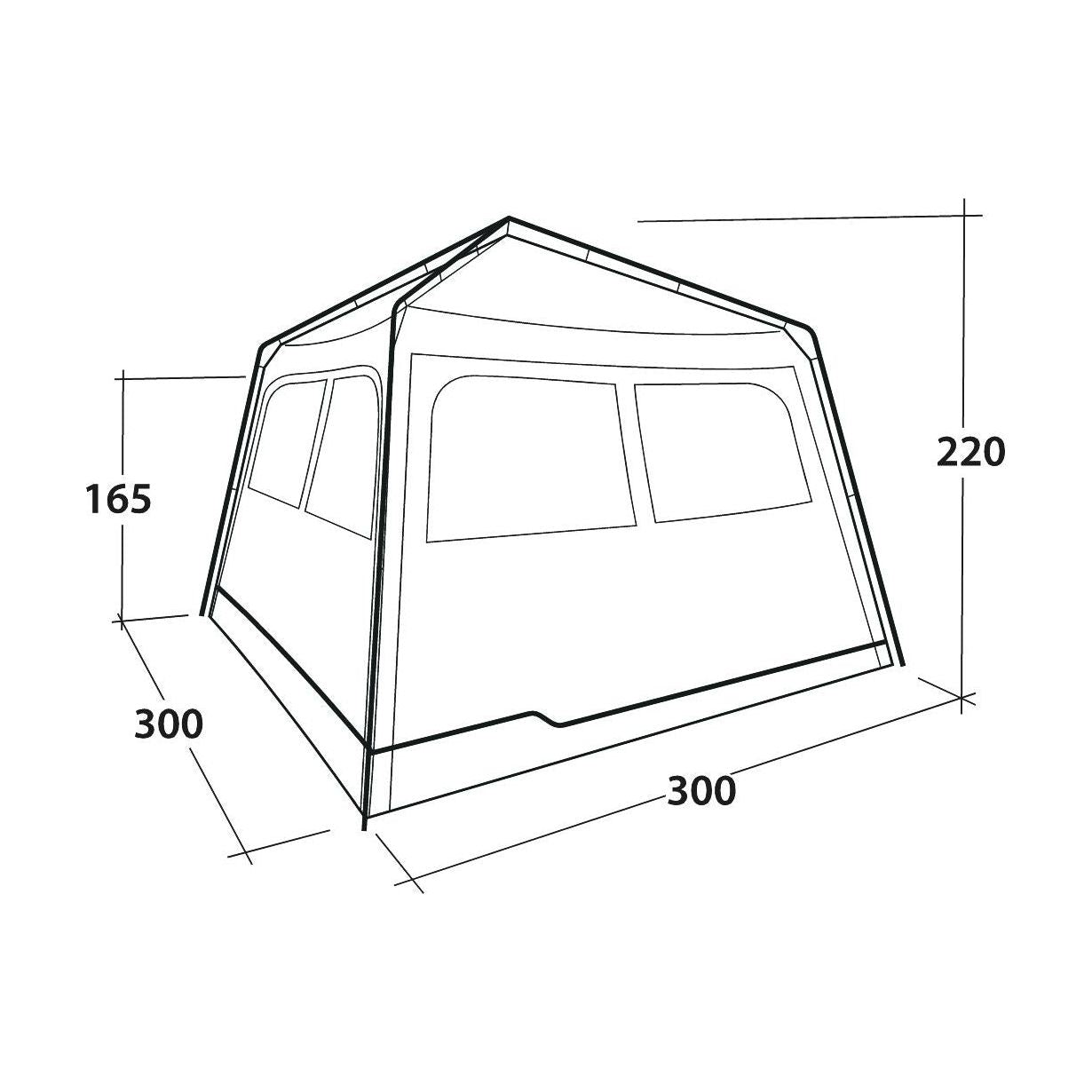 Outwell Fastlane 300 Shelter  Poled Shelter