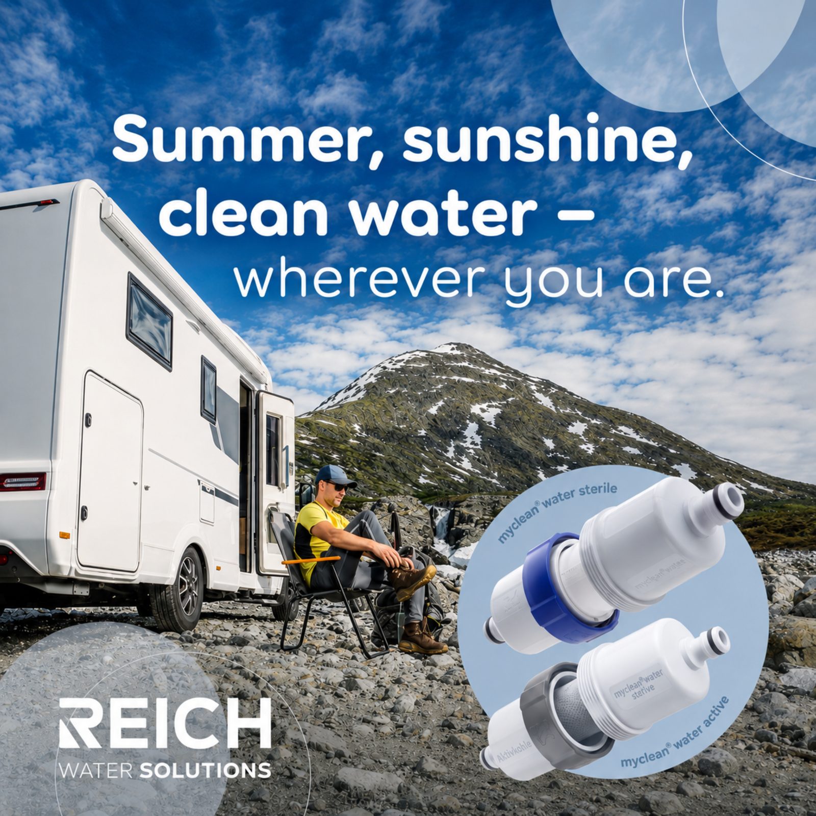 Reich Shower Head Adjustable Chrome 1 Inch Connection