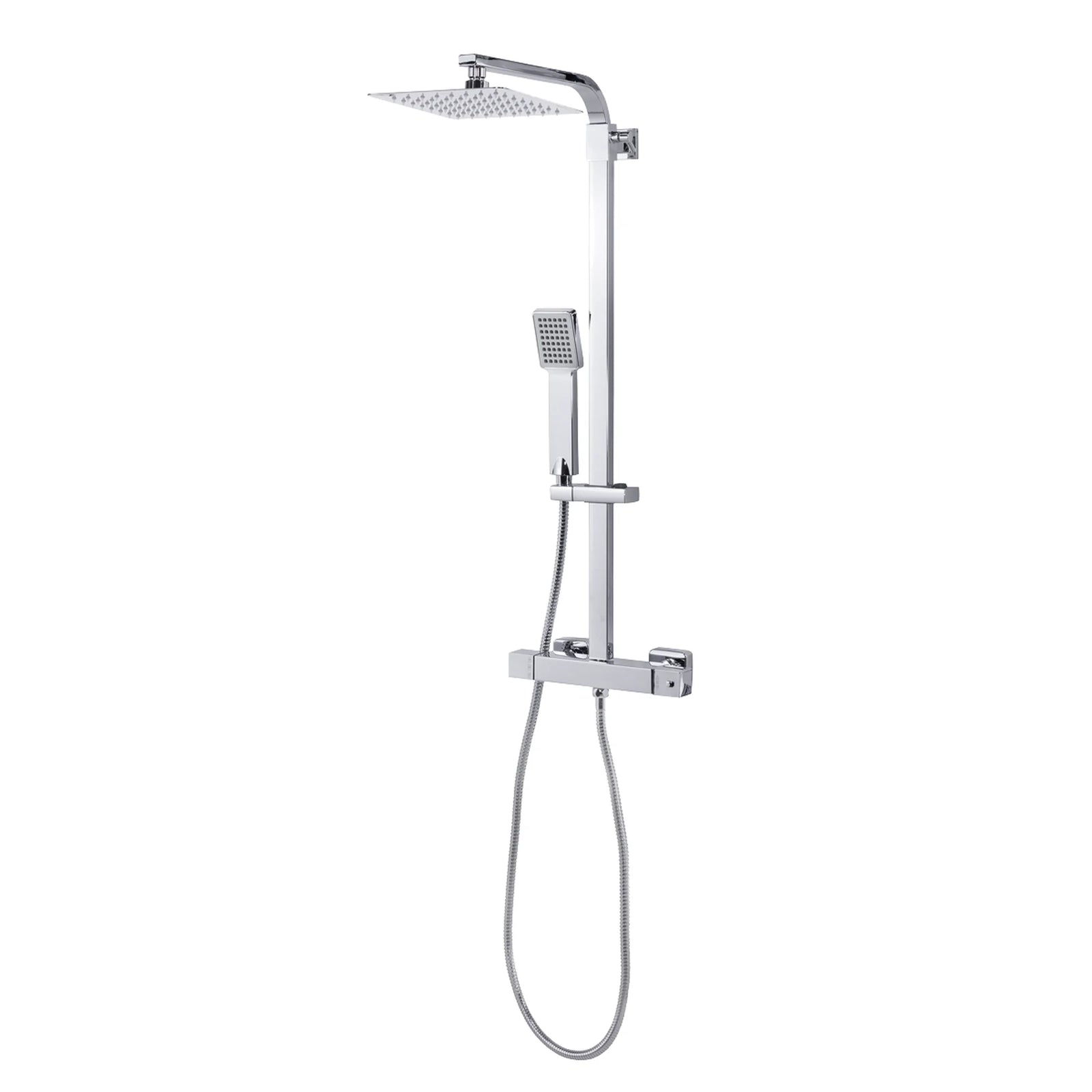 Baridi Thermostatic Shower Mixer Set 20x20cm Square Head