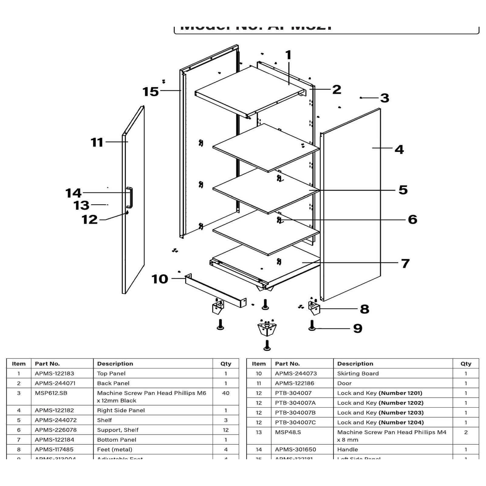 Sealey Back Panel APMS-244071