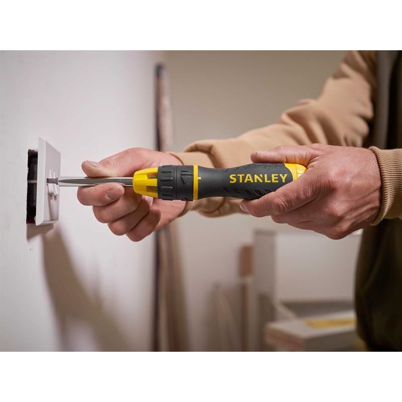 Stanley® Hand Tools Multibit Ratchet Screwdriver &10 Bits