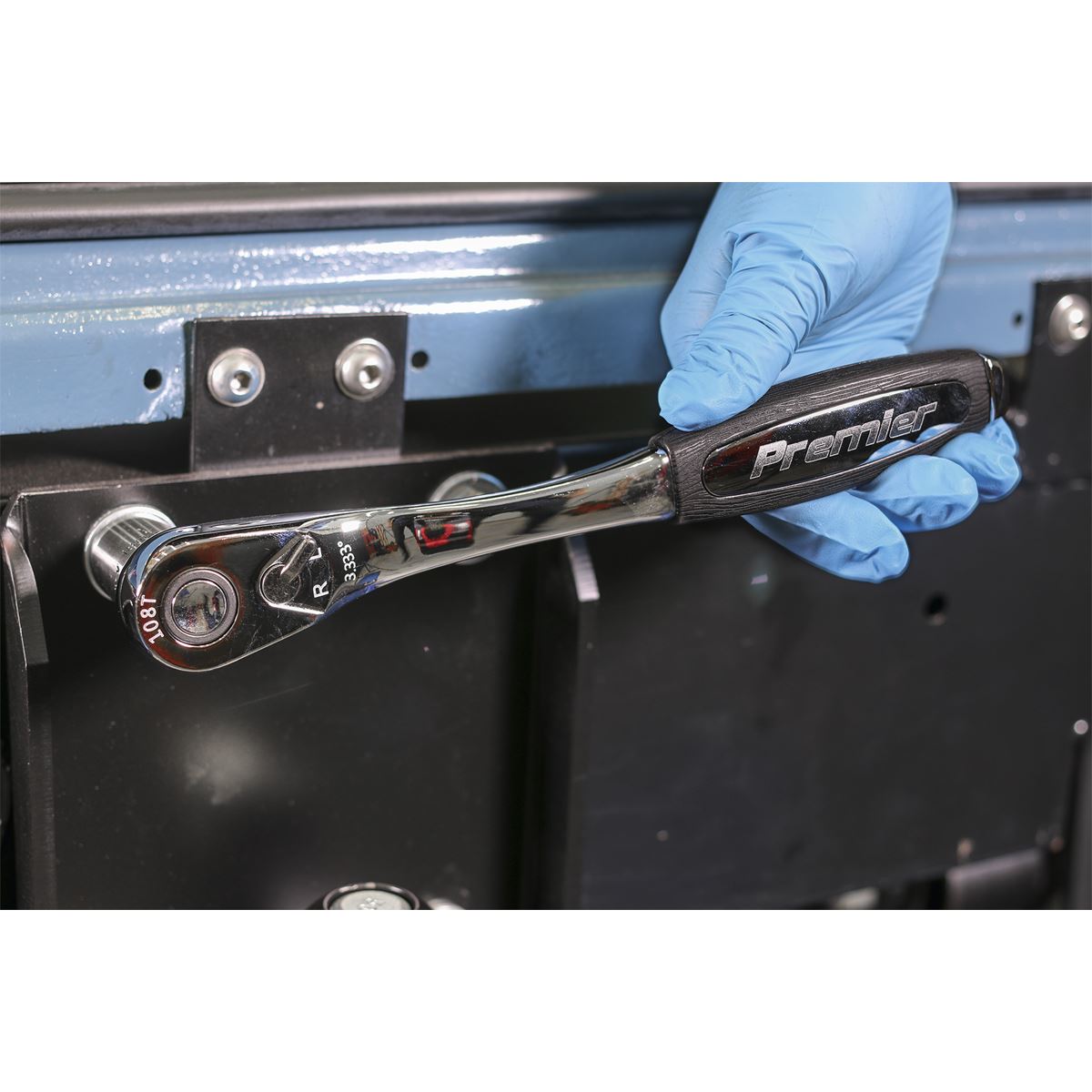 Sealey Premier Ratchet Socket Wrench 1/2" Drive 108 Tooth Pear Head Flip Reverse