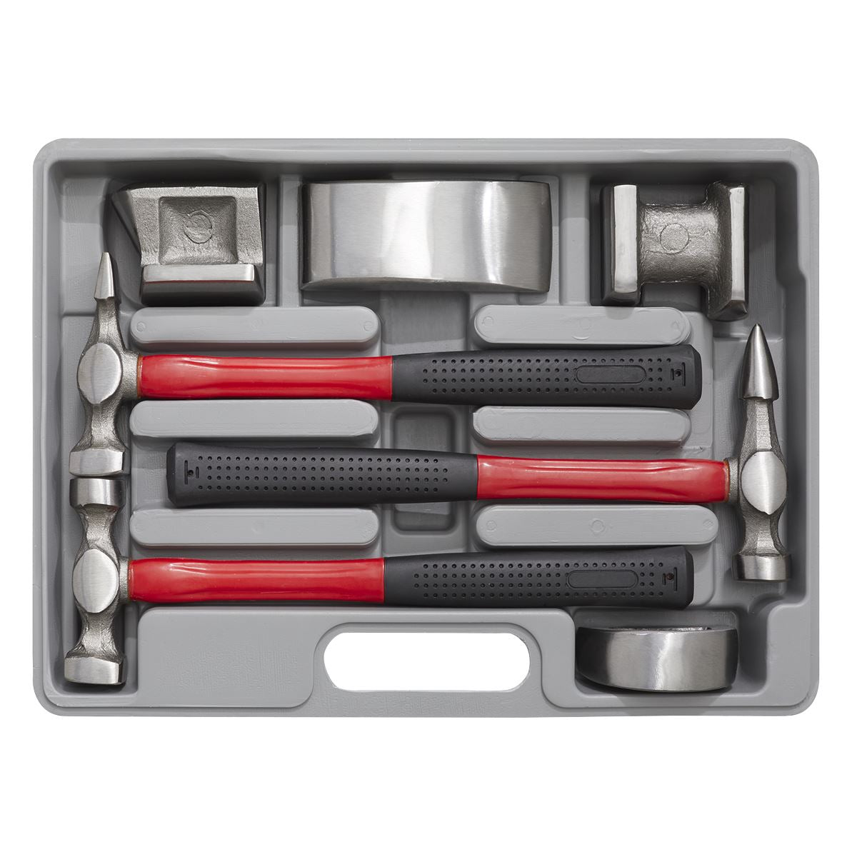 Sealey Panel Beating Set 7pc Drop-Forged Fibreglass Shafts CB707