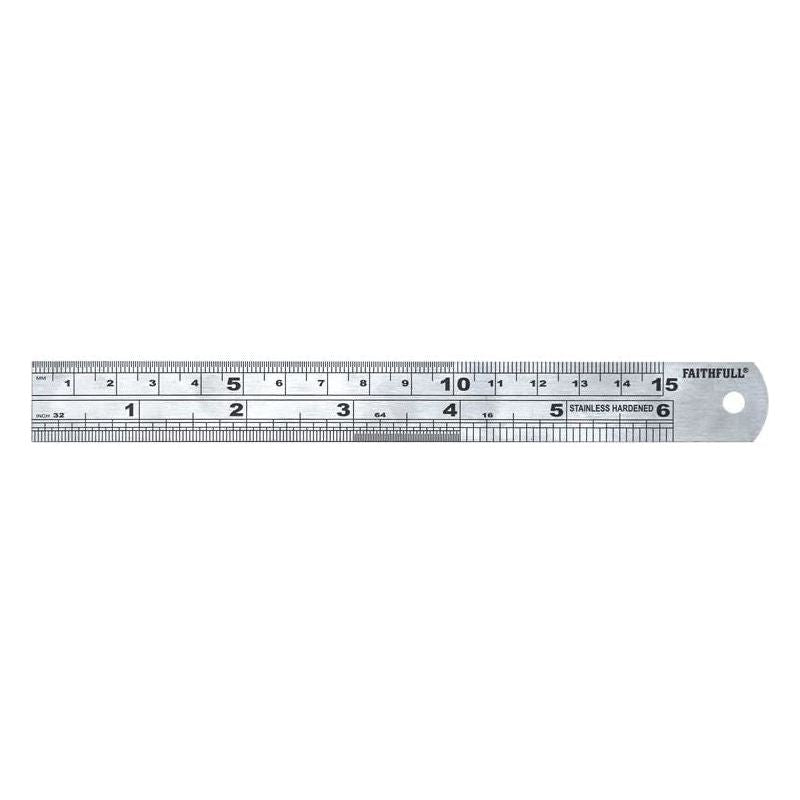 Faithfull Steel Rule 150mm / 6in x 19mm