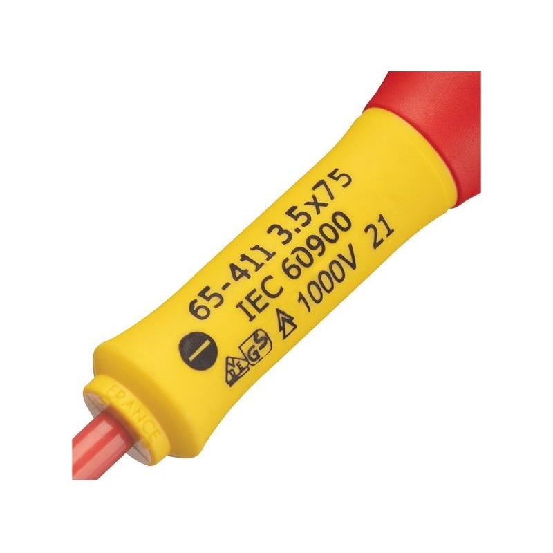 Stanley® Hand Tools FatMax® VDE Insulated Screwdriver Parallel Tip 3.5 x 75mm