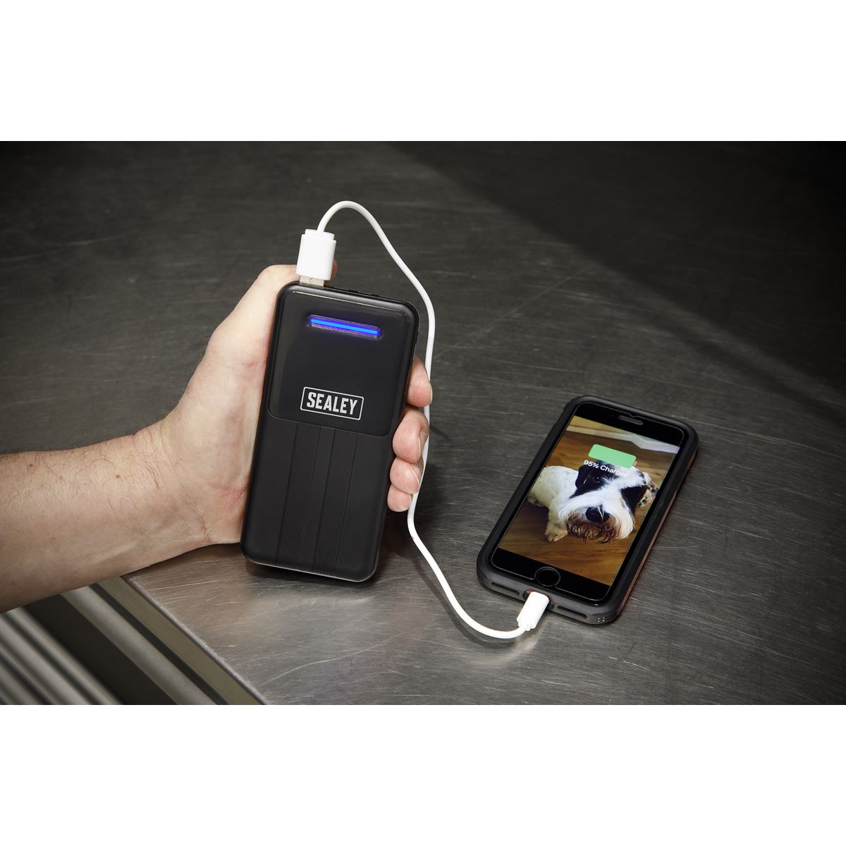 Sealey 5V Heated Rain Jacket with Power Bank 20Ah - Large HJ07KIT