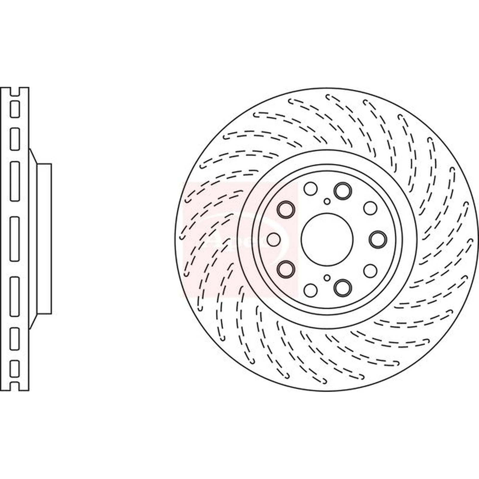 Apec 2 x Vented Rear Brake Discs DSK2831