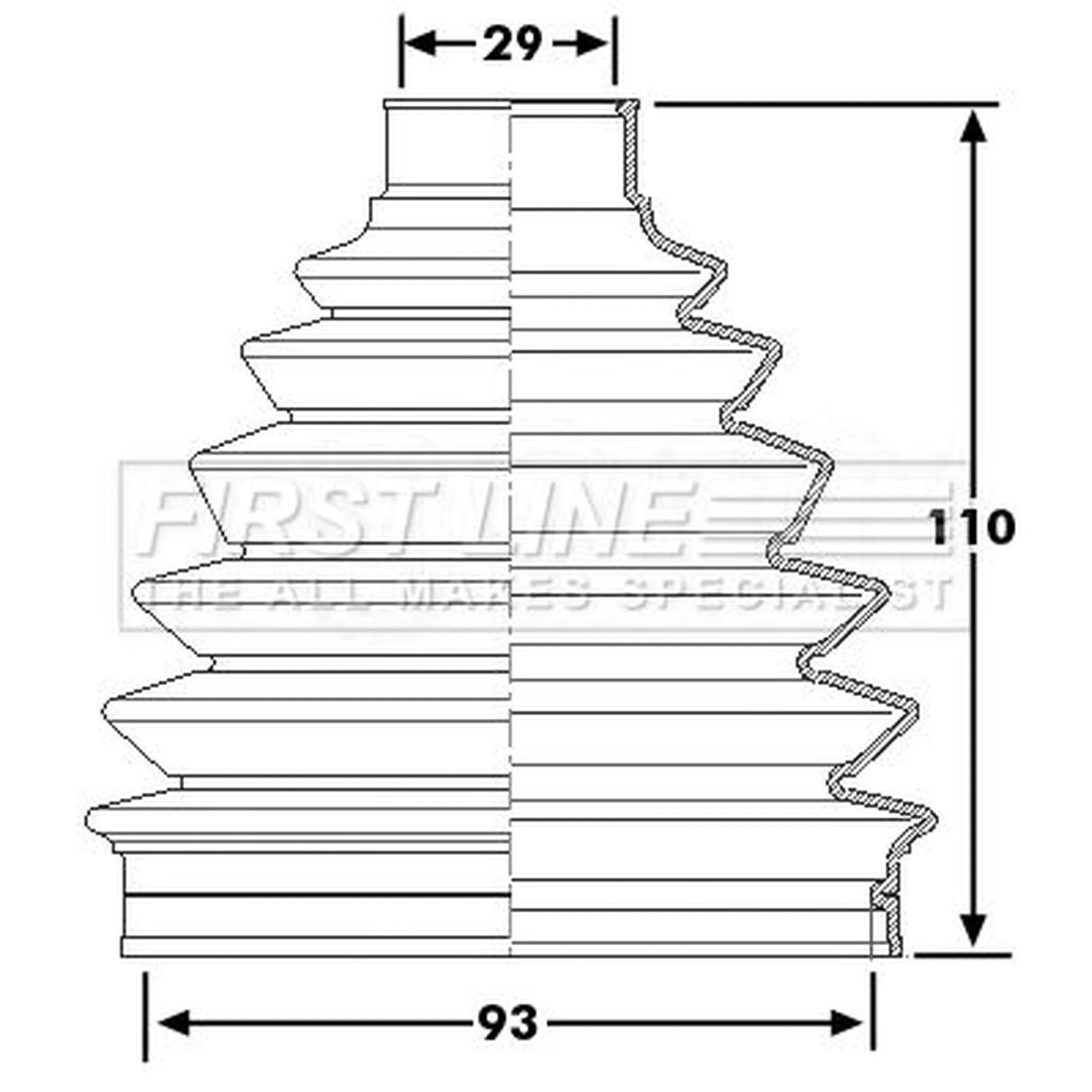 First Line Drive Shaft Bellow Kit Front Left The fits Citroën C4 Grand Picasso I