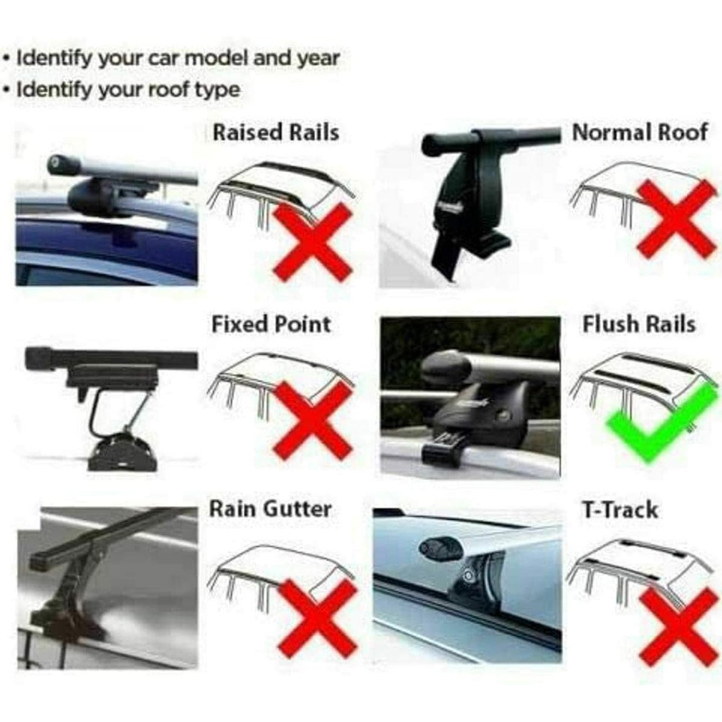 Summit Value Aluminium Roof Bars fits Audi A3 Sportback 8V 2012-2020  Hatchback 5-dr with Flush Rails