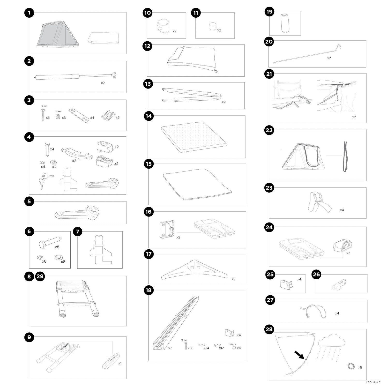Thule Canopy Package Spare Part 4.9kg
