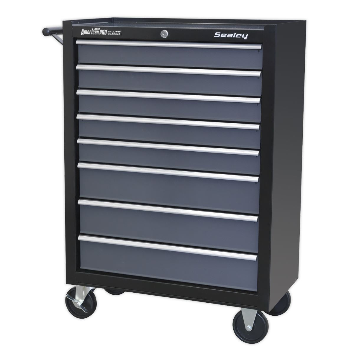 Sealey Rollcab 8 Drawer with Ball-Bearing Slides - Black/Grey