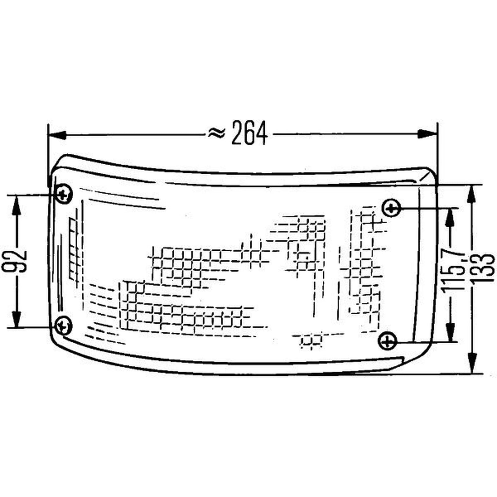 Hella Tail Lamp Red Lens Right 2SA 005 603-021