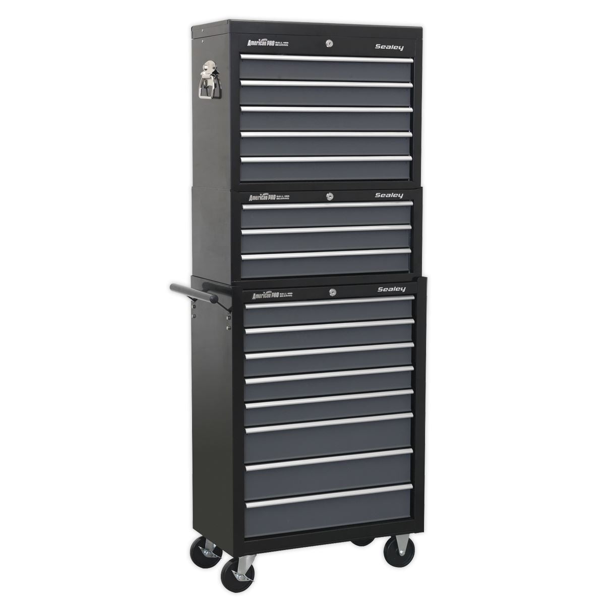 Sealey Tool Chest Combination 16 Drawer with Ball-Bearing Slides Black/Grey