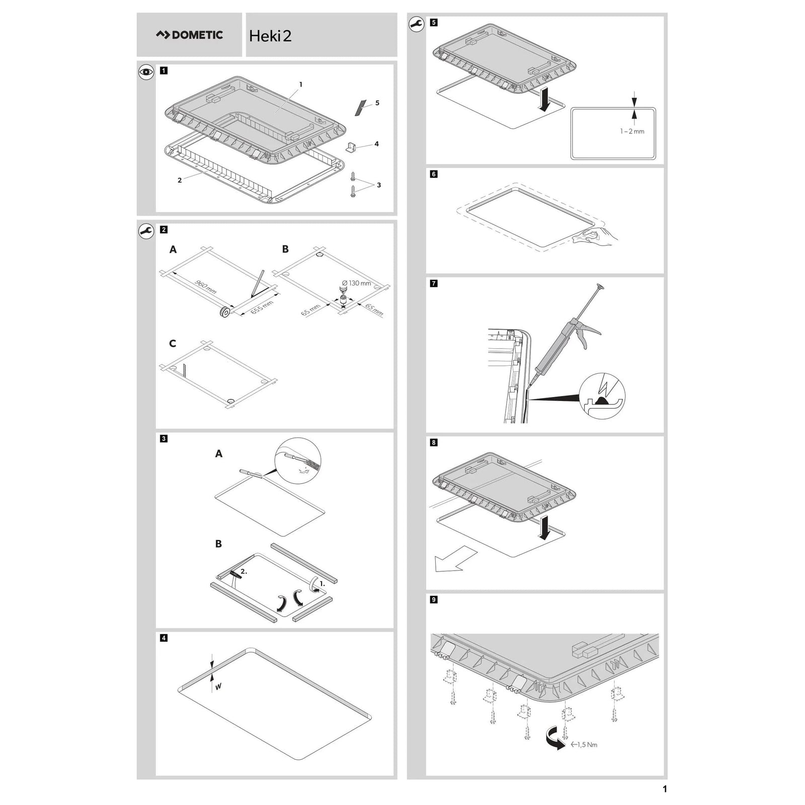 Dometic Heki 2 Rooflight 9104100235