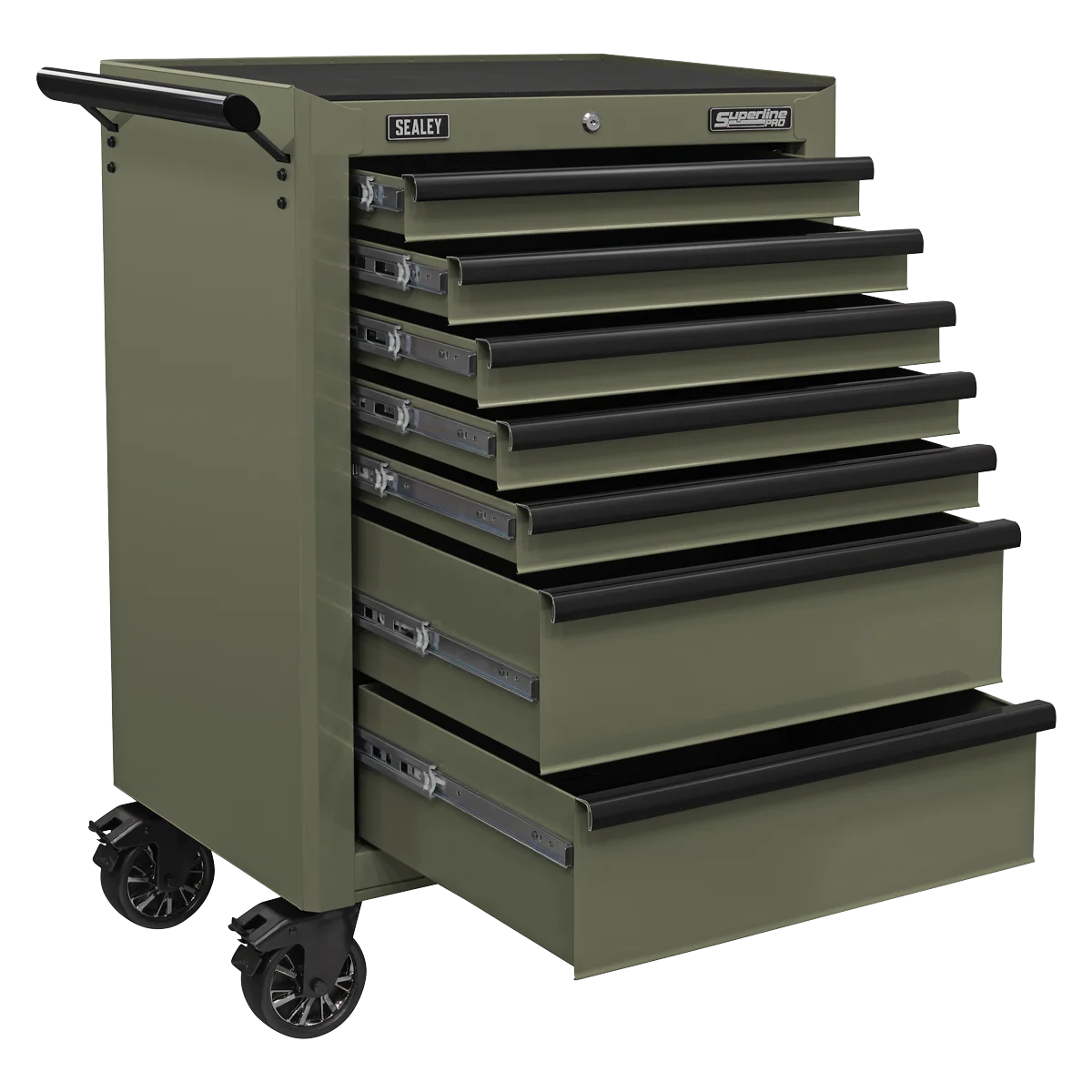 Sealey Heavy-Duty Rollcab 7 Drawer Tool Chest - Khaki