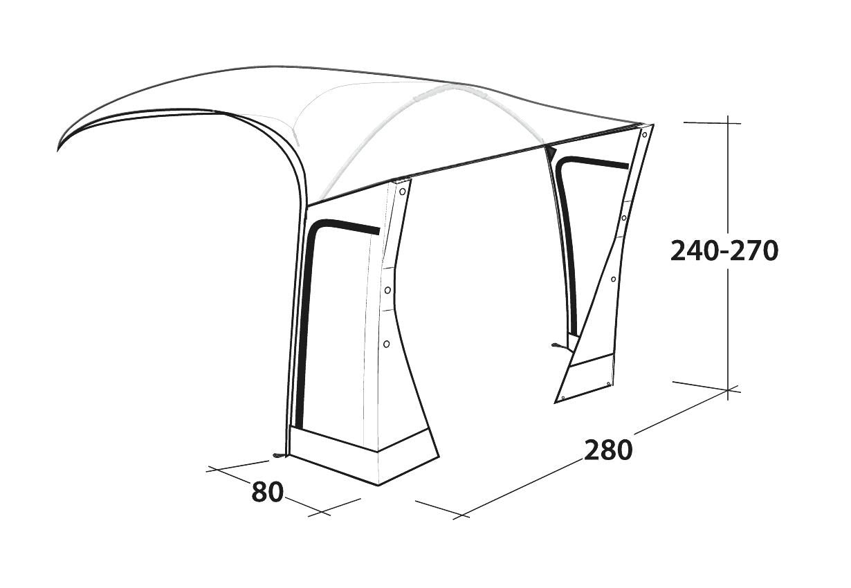 Outwell Tall Connection Jonesville 290/440SA Awning Green