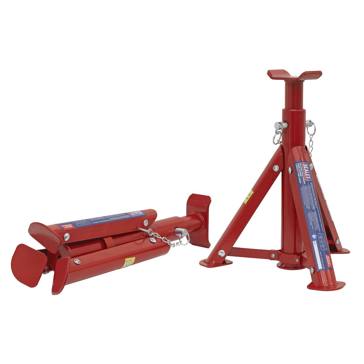 Sealey Axle Stands (Pair) 2tonne Capacity per Stand - Folding Type AS2000F
