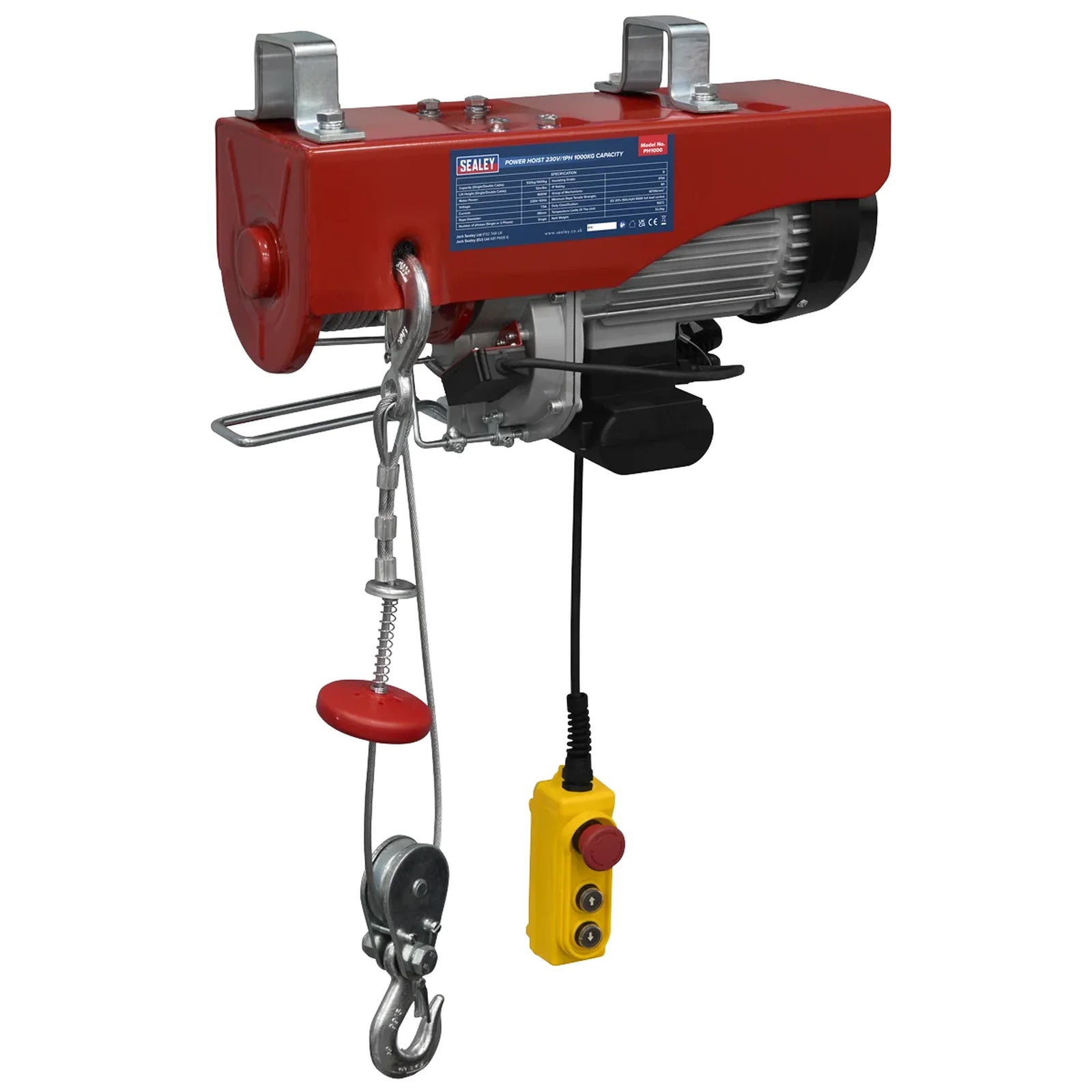 Sealey Power Hoist 1000kg Capacity 230V/1ph