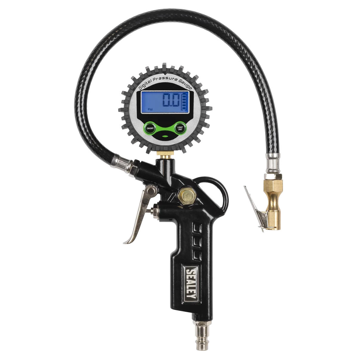 Sealey Digital Tyre Inflator SA332D 12bar with Clip-On Connector