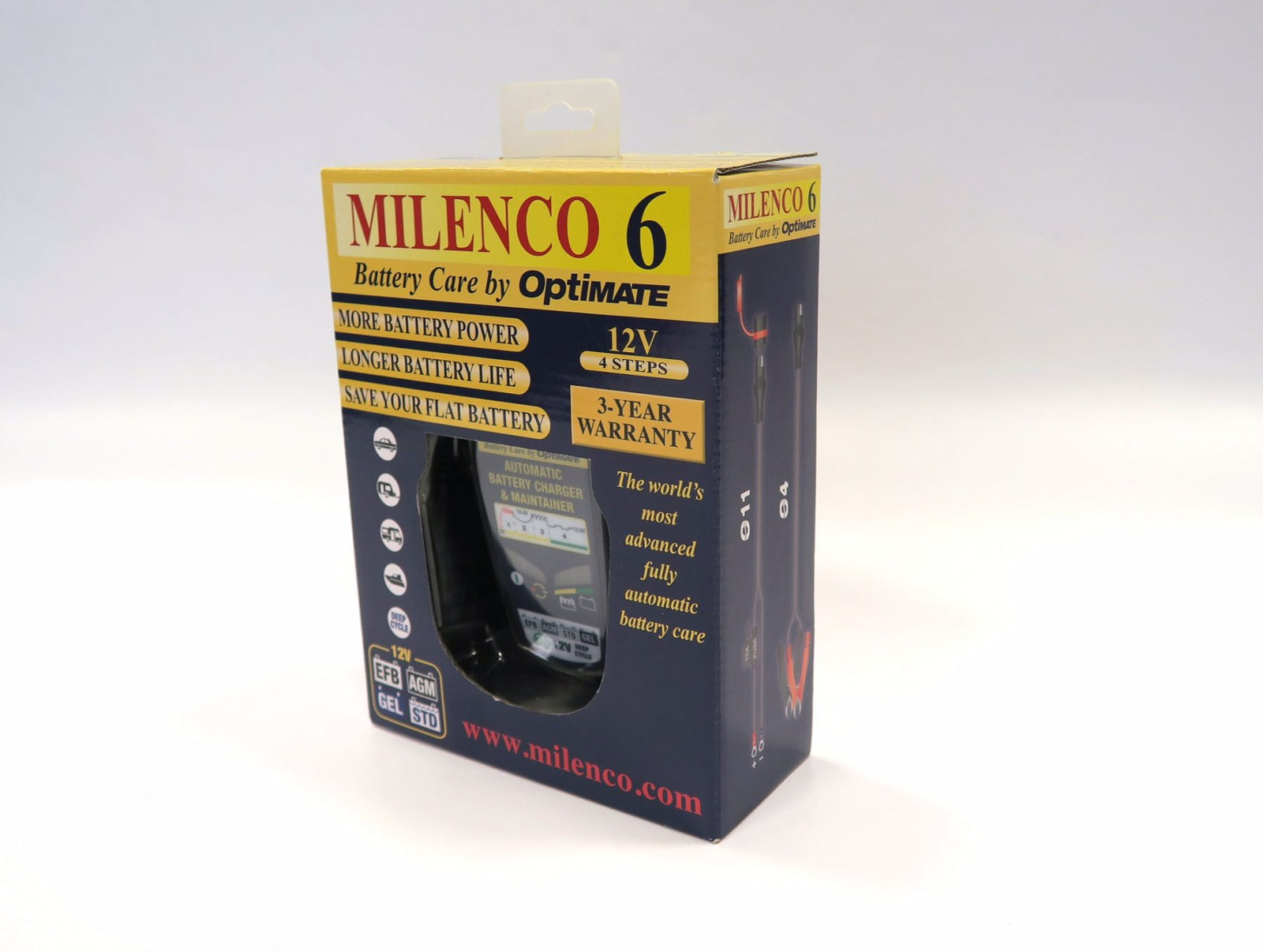 Milenco OptiMate 6 – 12V Smart Battery Charger, Maintainer & Desulfator