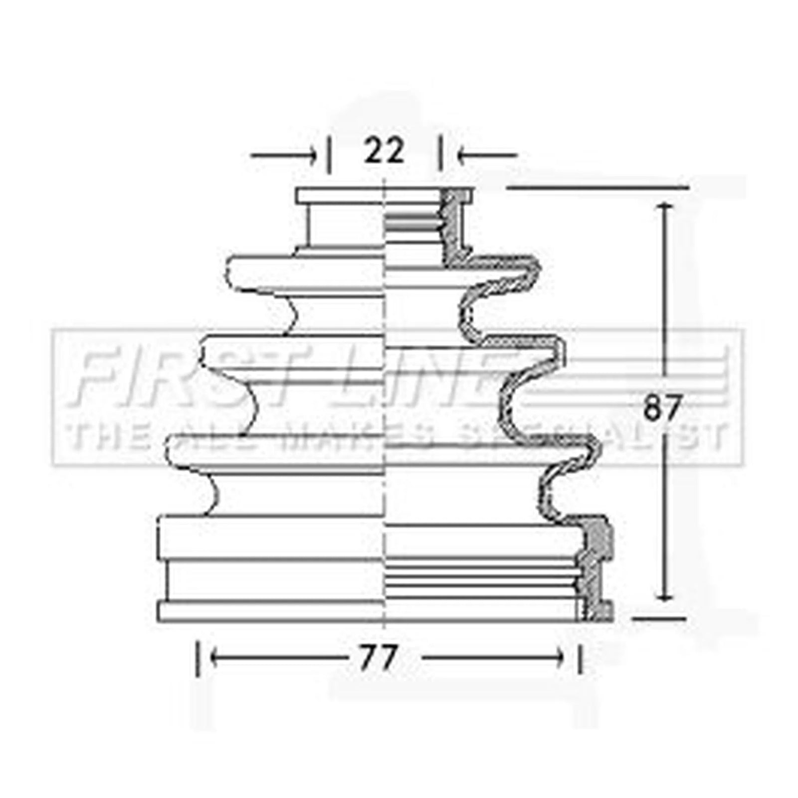 First Line Drive Shaft Bellow Kit Front Left fits Toyota Camry 1986-1993 2.0