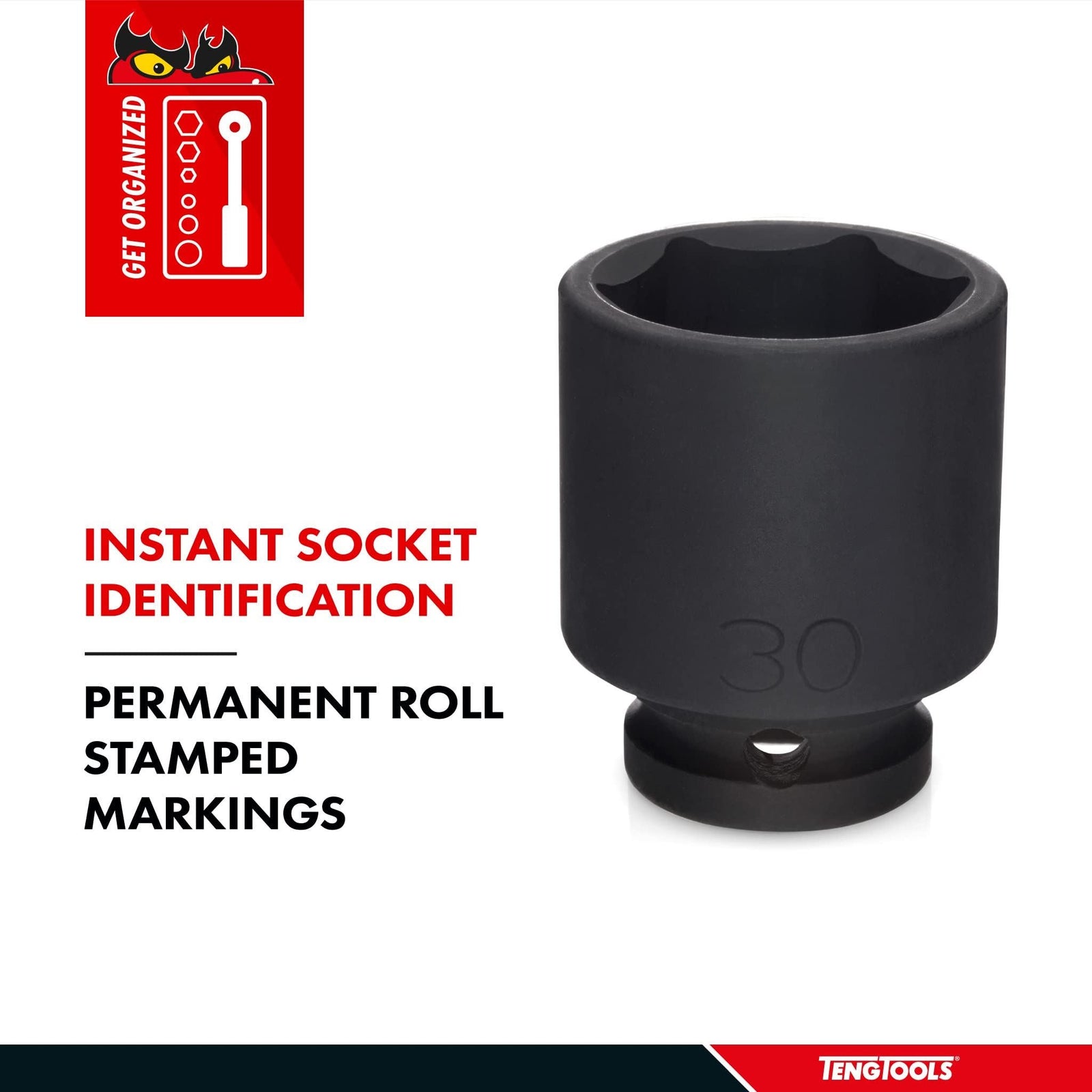 Teng Tools 1/2" Stubby Impact Socket DIN Metric 14mm