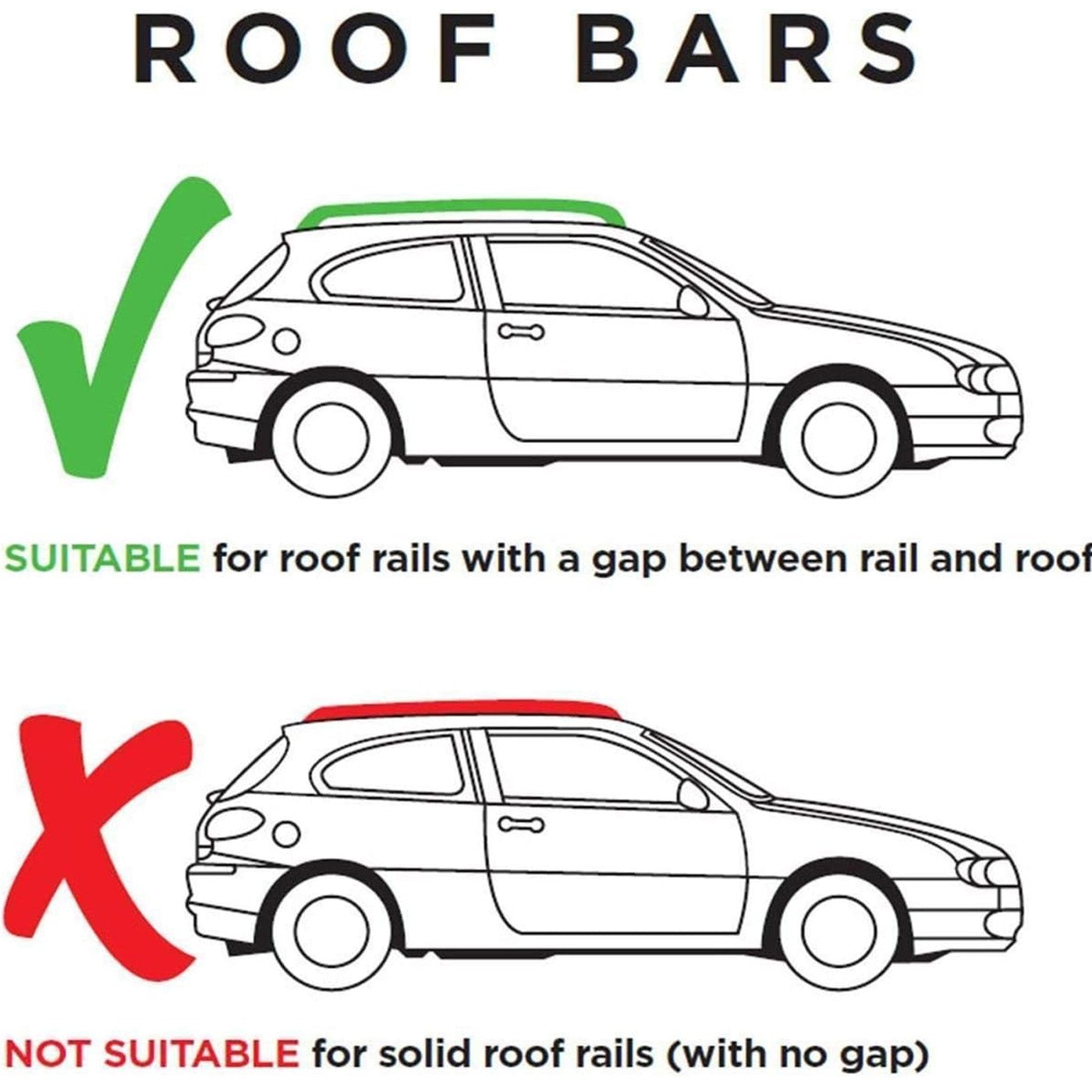 Summit Value Aluminium Roof Bars fits Volvo V70  2007-2016  Estate 5-dr with Raised Rails