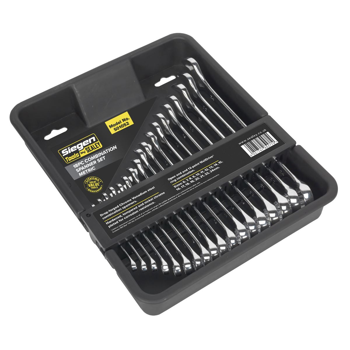 Seigen by Sealey Combination Spanner Set 18pc S01052